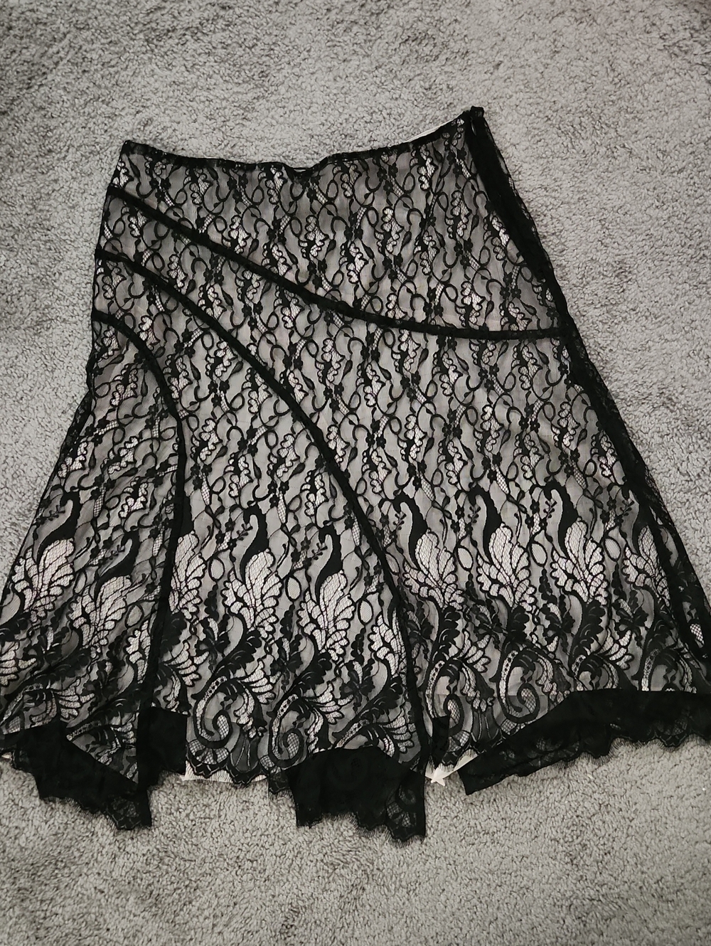 Black Lace Women's Skirt | Size 14